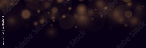Realistic background with light bokeh effect. On a black background. 