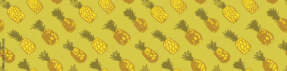 Pineapple pattern seamless, pineapples illustration, hand-drawn vector exotic fruit for vegan banner, juice or jam label design. Ripe ananas background for baby food packaging. Pineapple backdrop. Pineapple pattern seamless, pineapples illustration, hand-drawn vector exotic fruit for vegan banner, juice or jam label design. Ripe ananas background for baby food packaging. Pineapple backdrop.