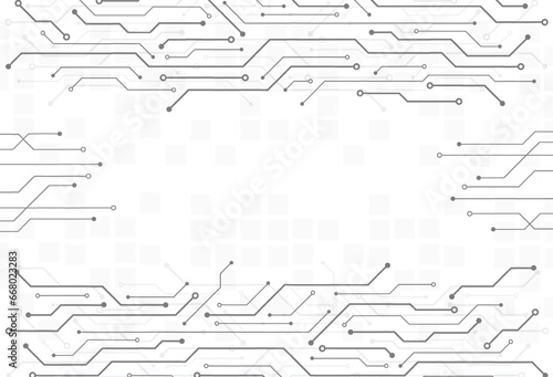 Abstract digital background with technology circuit board texture. Electronic motherboard illustration. Communication and engineering concept. Vector illustration