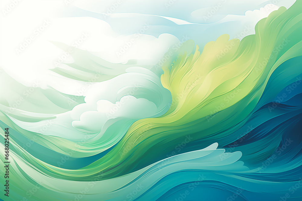 a soft artistic pattern with blue and green waves a soft artistic pattern with blue and green waves