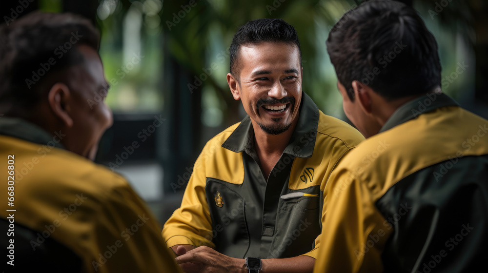 Trio triumphs together.