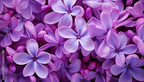 Macro image of spring lilac violet flowers photo