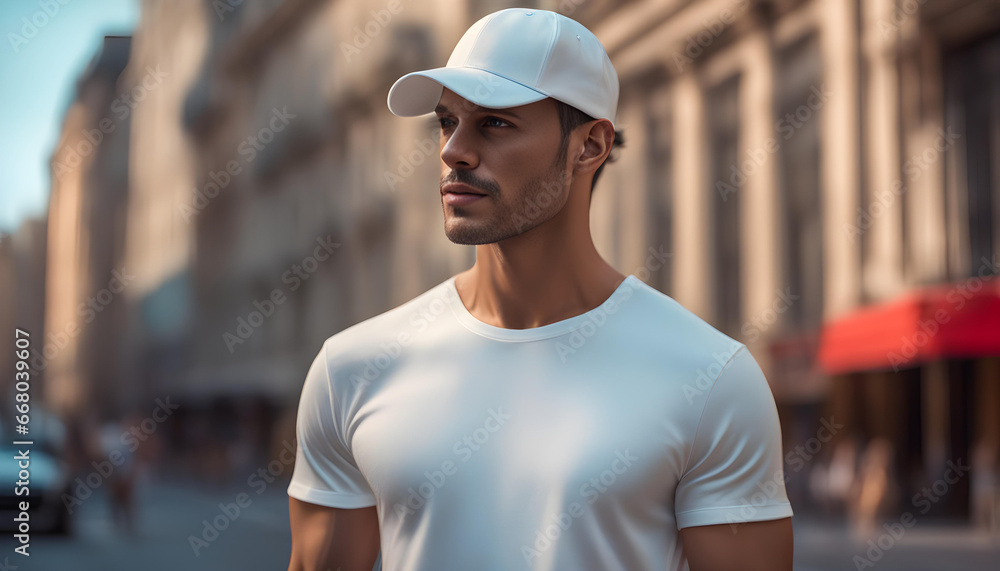 Male model on the street Male model on the street