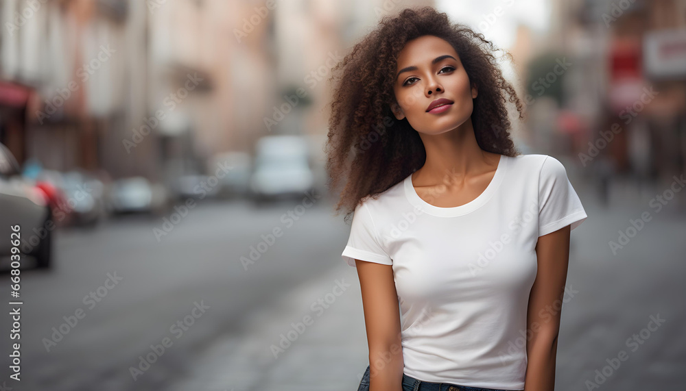 Female model on the street