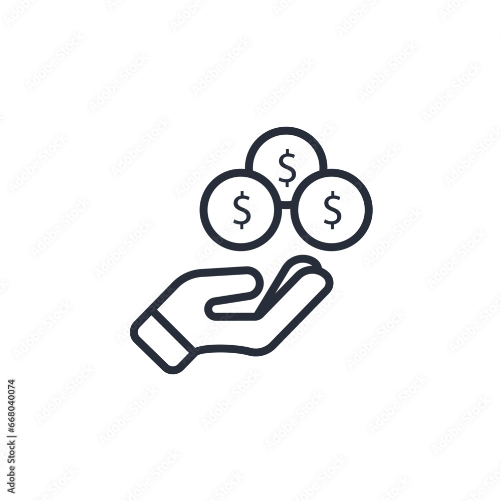earnings icon. vector.Editable stroke.linear style sign for use web design,logo.Symbol illustration. earnings icon. vector.Editable stroke.linear style sign for use web design,logo.Symbol illustration.