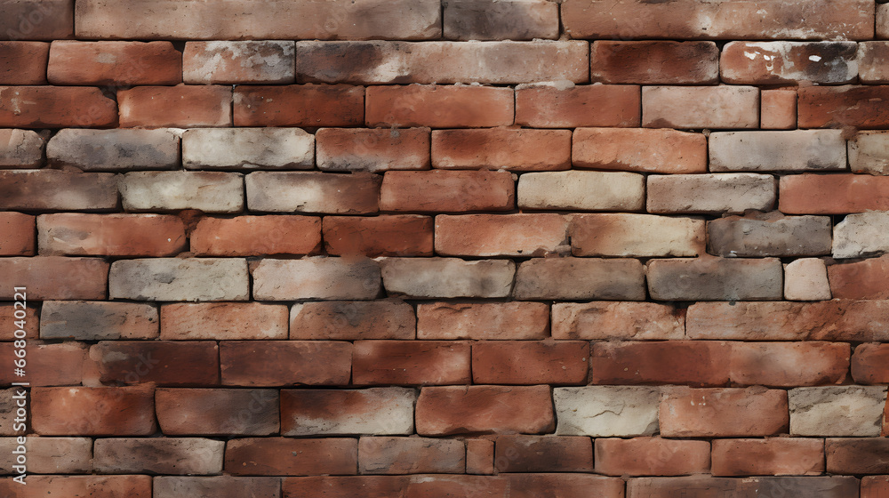 Obraz premium old brick wall seamless texture. generative AI.
