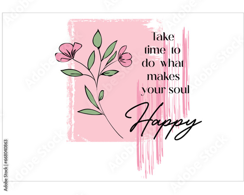 flower design vector and slogan