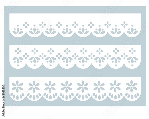 cotton lace scallop design vector