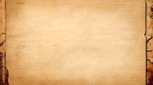 Vintage lined note paper with copy space background. generative AI.