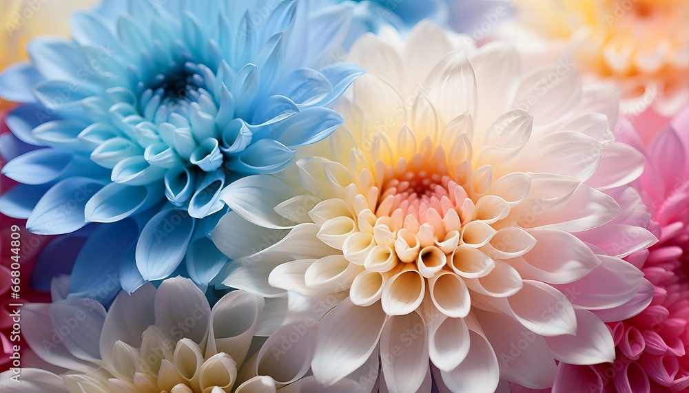 Obraz premium Colorful chrysanthemum flower macro shot