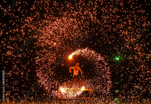 Photos Fire show in Koh Samui, Thailand.