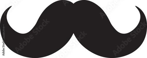 Black moustaches design. Moustaches vector icon.