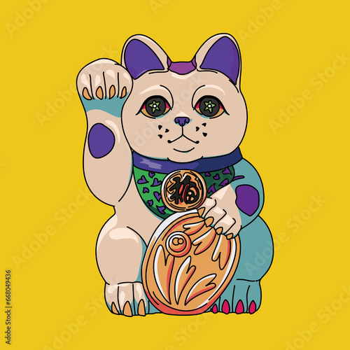 カラフル招き猫（colorful beckoning cat）