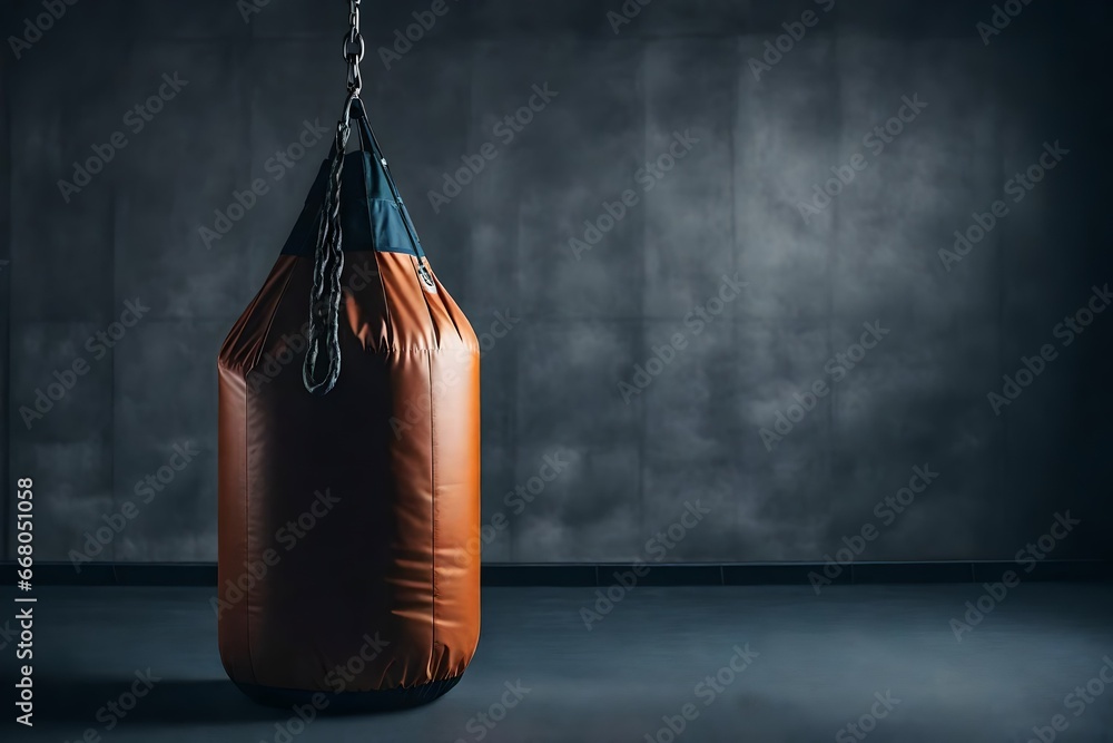boxing glove in black background