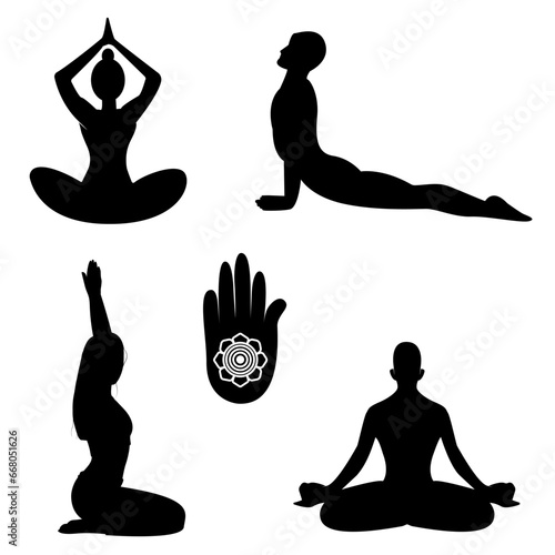 yoga, silhouette, fitness, sport, health, meditation, gymnastics, relax, pilates