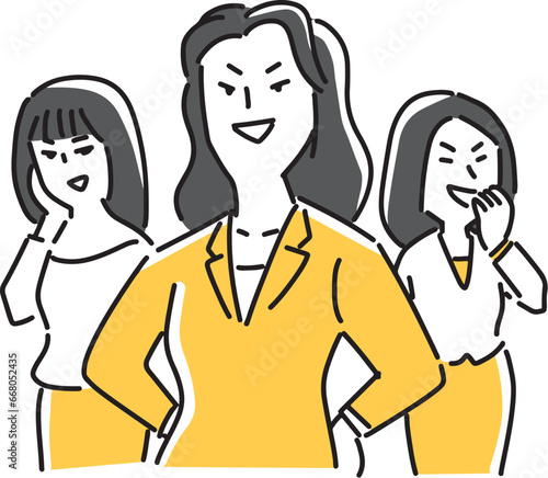 意地悪そうな3人の女子社員