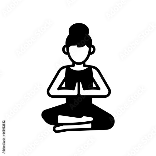 Meditation Icon in vector. illustration

