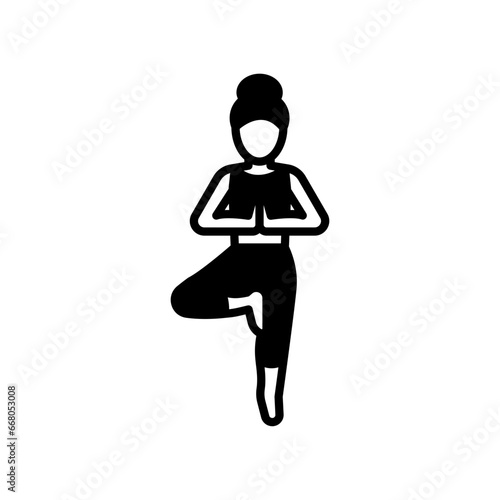 Tree Pose Icon in vector. illustration