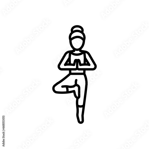 Tree Pose Icon in vector. illustration