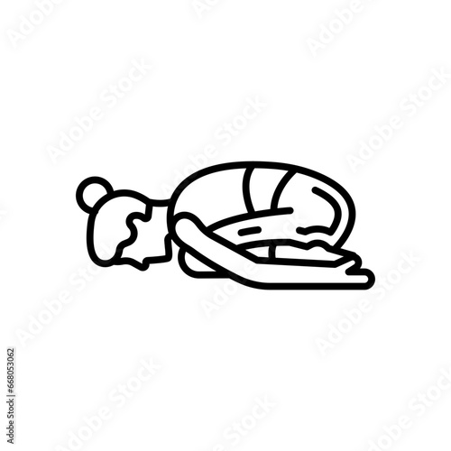 Child PoseYoga Video Icon in vector. illustration
