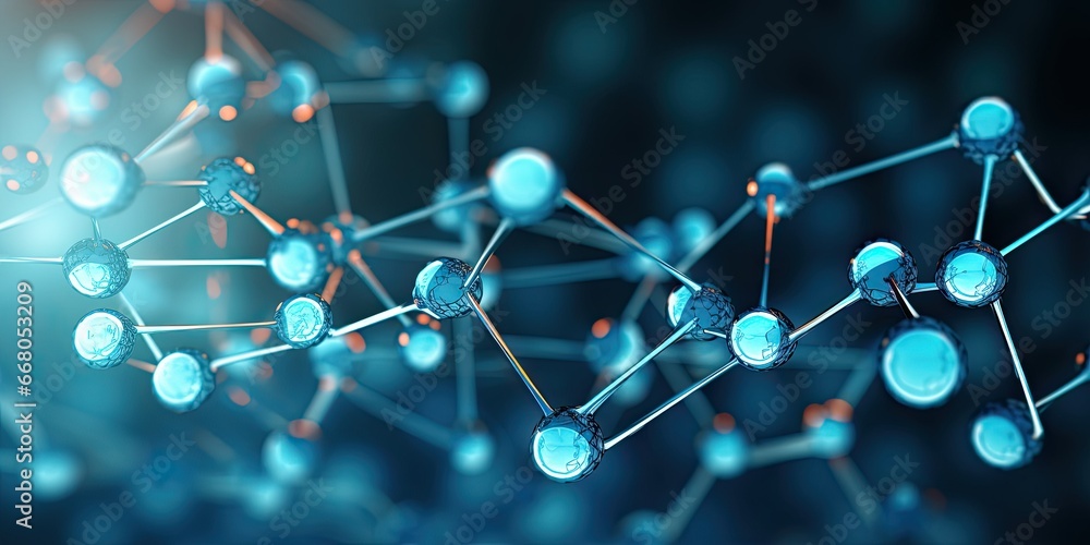 Abstract water molecules design. Atoms formula Abstract water molecules design. Atoms formula