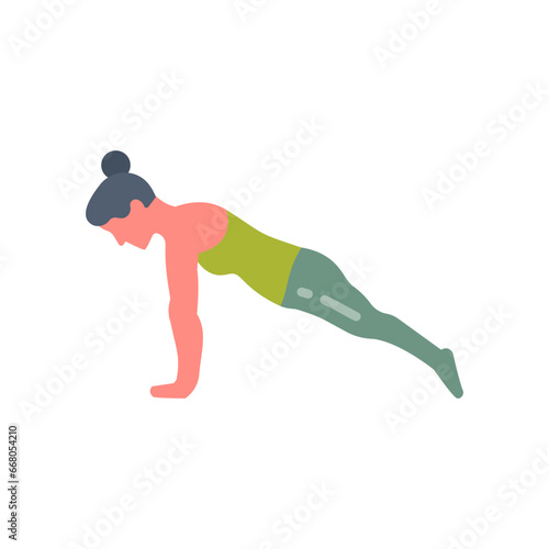Plank Pose Icon in vector. illustrationPlank Pose Icon in vector. illustration