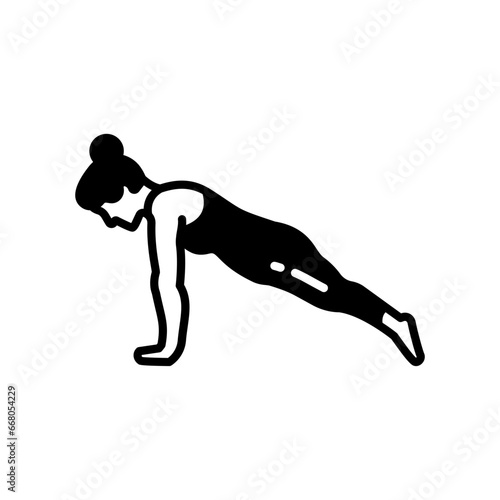 Plank Pose Icon in vector. illustrationPlank Pose Icon in vector. illustration