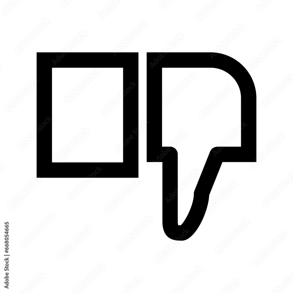 dislike icon. Dislike symbol. Flat design dislike icon. Dislike symbol. Flat design