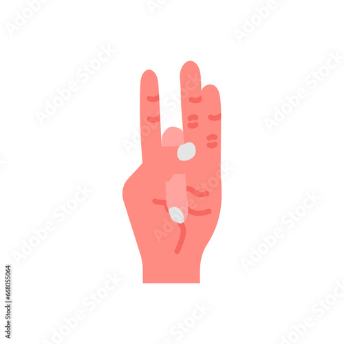 Shunya Mudra Icon in vector. illustration

