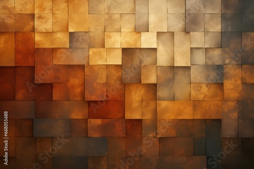 earthy abstract geometric art in highly textured colors, Generative AI © avrezn
