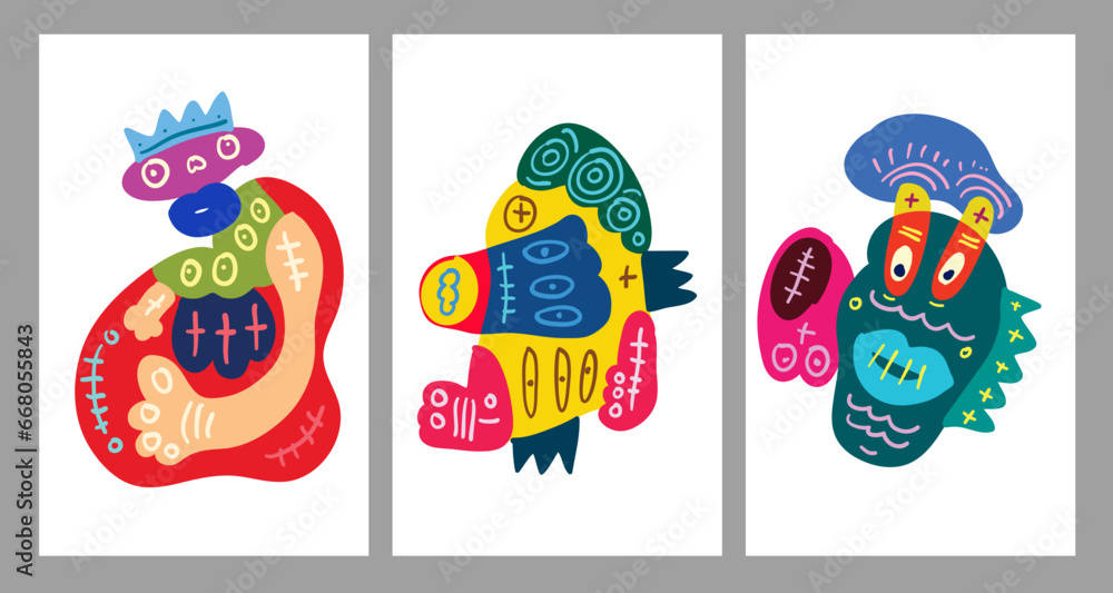 Vector abstract cartoon doodle skull, bone, insect, and head colorful illustration. Liquid and fluid abstract tribal tattoo, sticker and wallpaper background. Vector abstract cartoon doodle skull, bone, insect, and head colorful illustration. Liquid and fluid abstract tribal tattoo, sticker and wallpaper background.