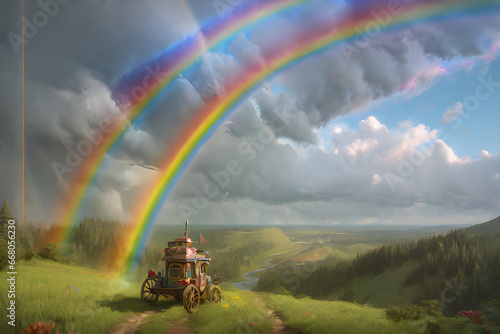 rainbow. Generative AI. 