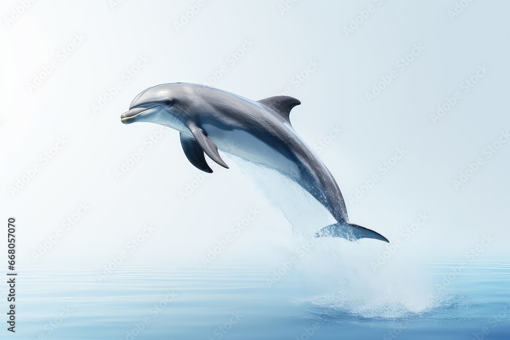 Obraz premium Highresolution Stock Photo Of Dolphin Jumping Out Of Water