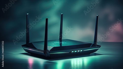 Image of a generic modern high-speed router. photo