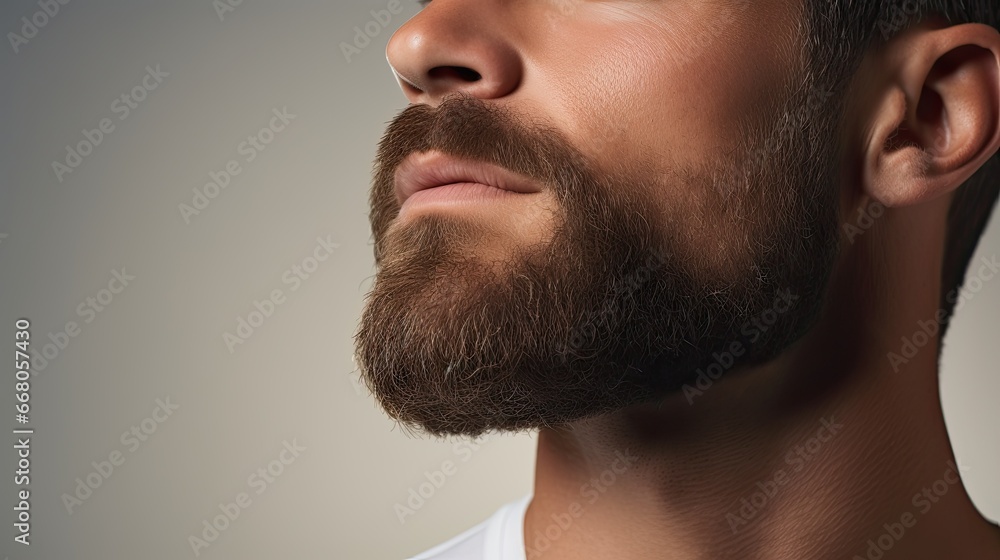 Fototapeta premium Image of the lower part of a man's face.