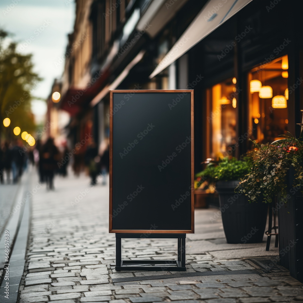 Blank Restaurant Sign Menu Board Mockup Elegant Black Design for Blank Restaurant Sign Menu Board Mockup Elegant Black Design for