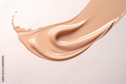 Liquid Foundation Splashes On Clear Background, Cutout For Versatility photo