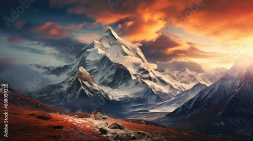 Landscape view of Nevado Auzangate © Veniamin Kraskov