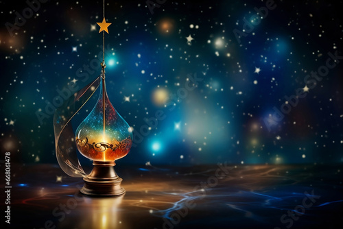 Christmas Lamp and Shooting Star