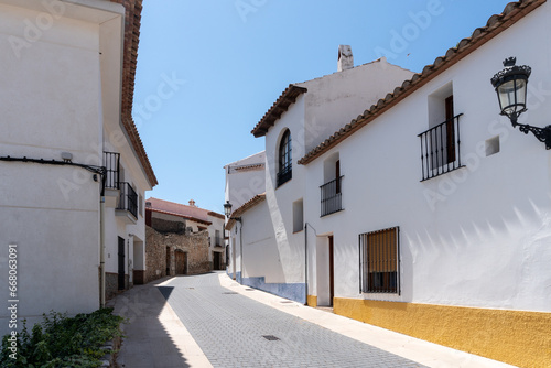 Old town of the mediterranean village of Oropesa with its typical houses. Castellón, Spain.