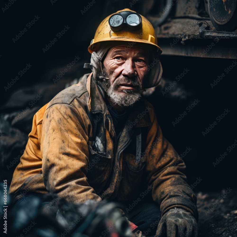 Photograph captures the essence of the profession of Miner Photograph captures the essence of the profession of Miner