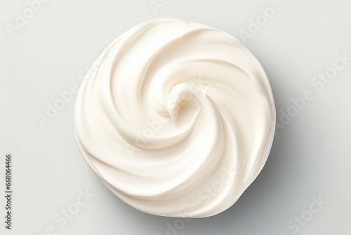 Realistic Cream Texture, Completely Isolated On Clear Background