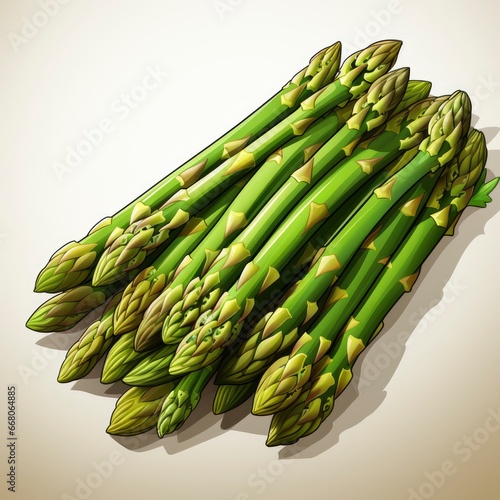 Asparagus VegetableIcon,Cartoon Illustration, For Printing photo