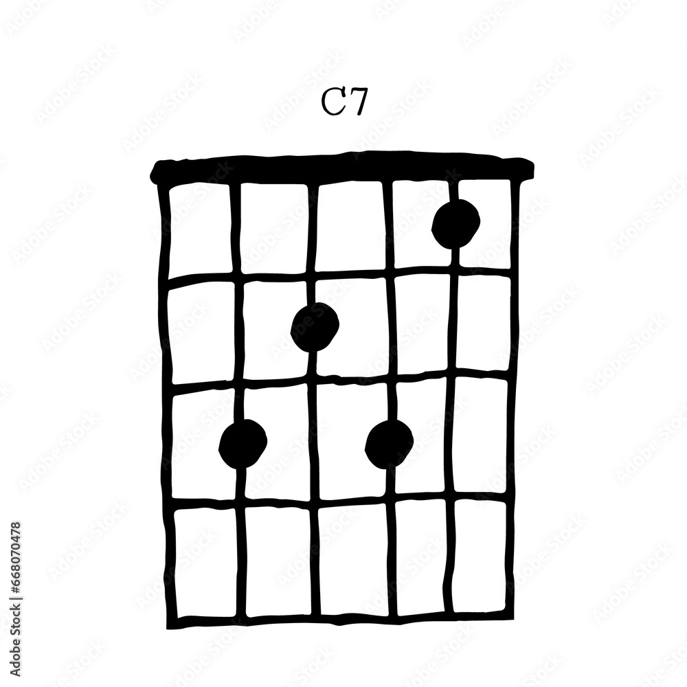 Guitar Chords doodle, note and melody hand drawn Guitar Chords doodle, note and melody hand drawn