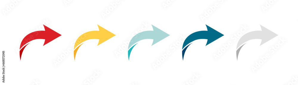 Arrow icon set. Colored arrow symbols. Arrow of different types. Arrow isolated vector graphic elements. Arrow icon set. Colored arrow symbols. Arrow of different types. Arrow isolated vector graphic elements.