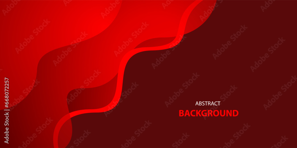Red vector wave modern background with space for text and message. concept design