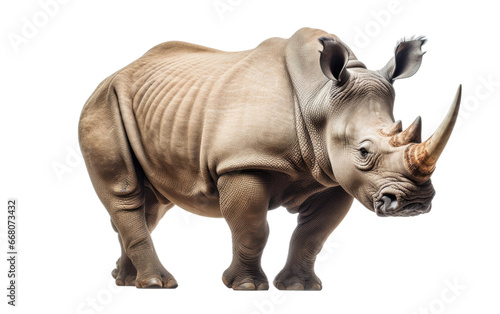Rhinoceros Animal On Transparent Background.