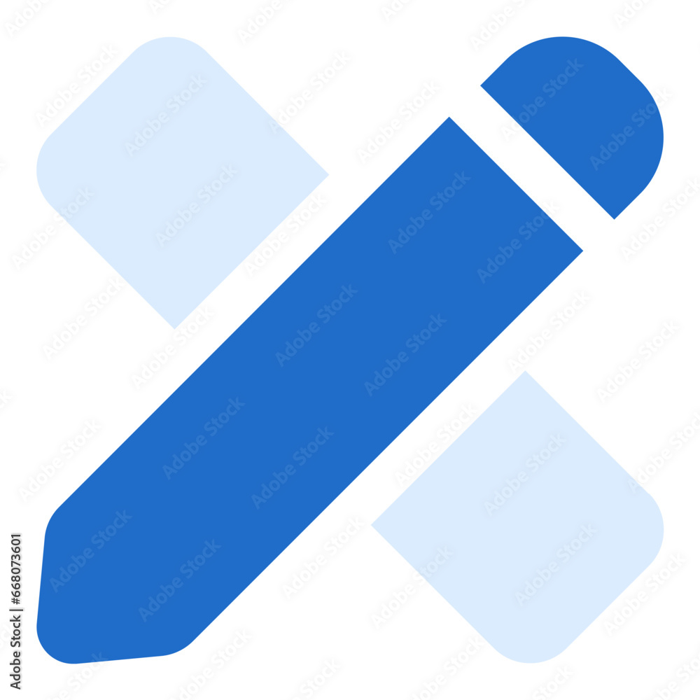 Pencil and ruler duo tone color icon Pencil and ruler duo tone color icon