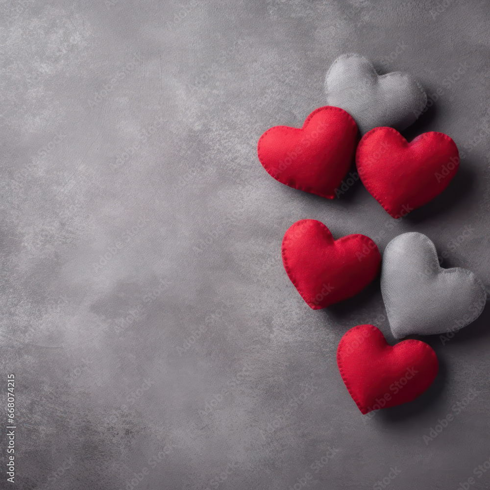 Red hearts on a grey background stock photo
Red hearts on a grey background stock photo