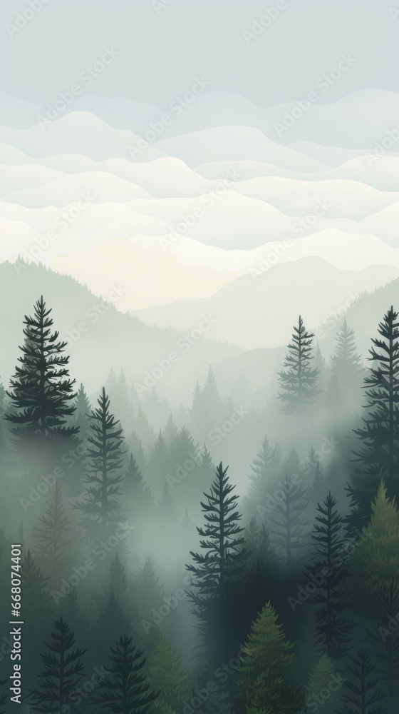 Discovering the Magic of Nature: A Minimalist Vision of Misty Woods